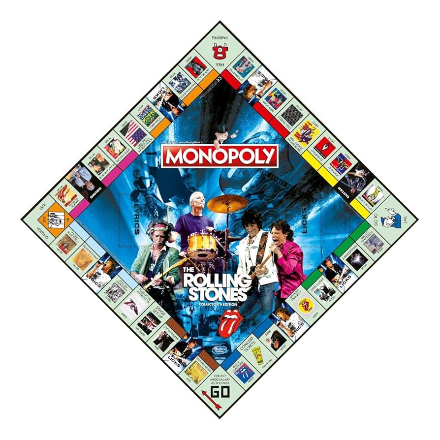 ROLLING STONES / ローリング・ストーンズ  モノポリー 英語版 Rolling Stones Monopoly Board Game : Amazon.co.uk: Toys & Games