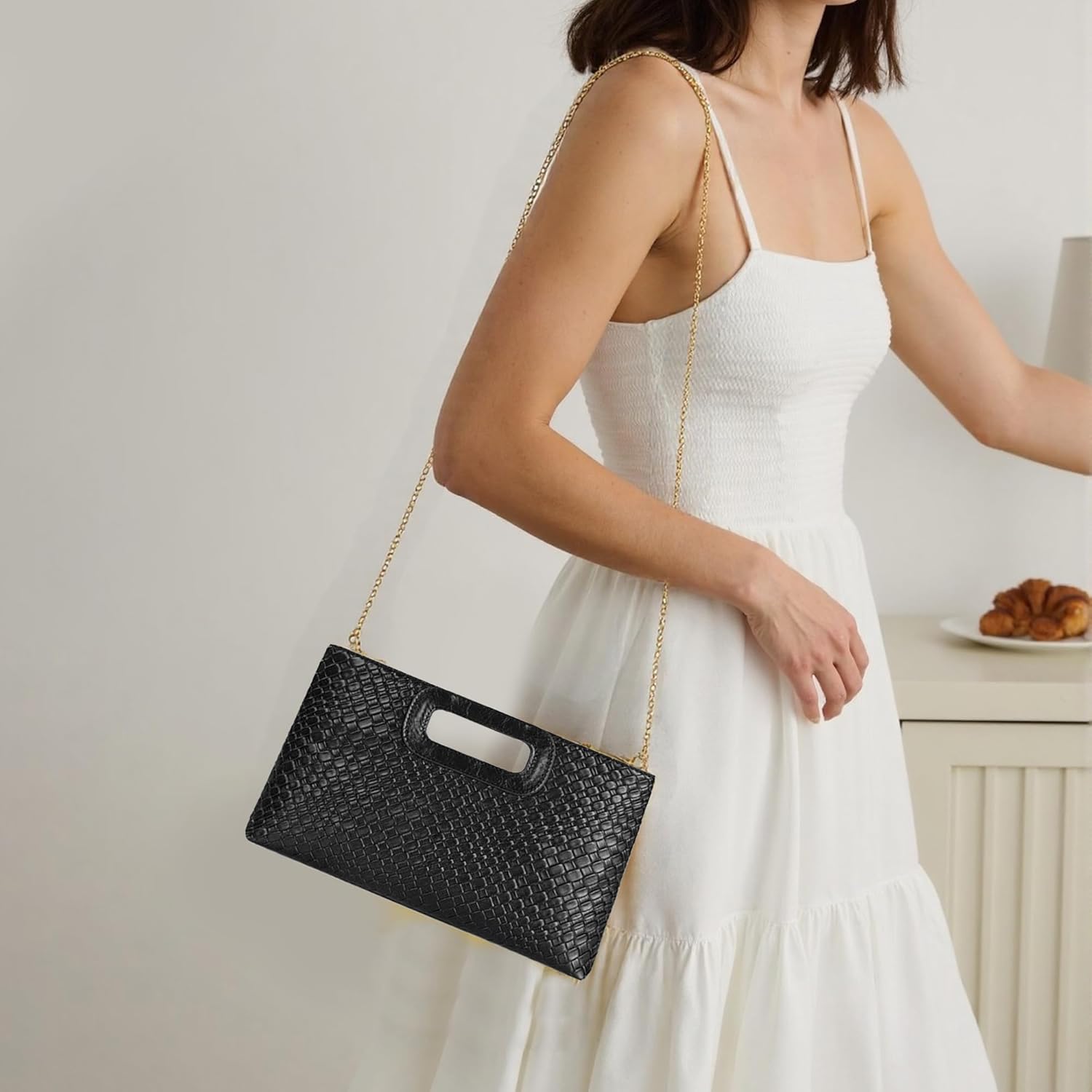 Evening Clutch Purses for Women PU Leather Evening Clutch Bag Fashion Formal Party Cocktail Prom Handbags