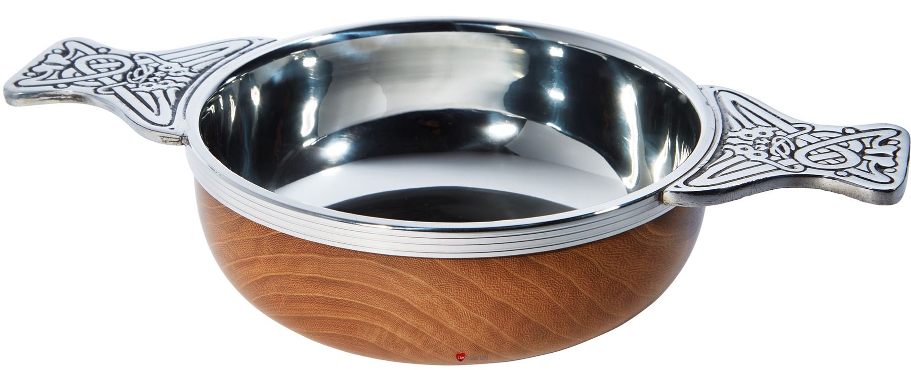 Quaich de madera y peltre I LUV LTD, el cuenco de bautizo escocés para no fallar