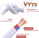15FT White Thin Extension Cord 2 Prong Extension Cord for Indoor Use Outdoor Use with Single Outlet - Ideal for Holiday Lights, Lamps, Cameras(1 Pack)