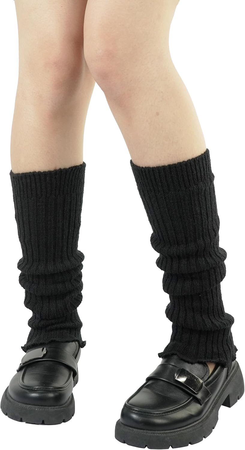 BomKinta Leg Warmers for Women - Soft Fashion Knit Calf Accessories Gifts - Cute 80s Ruffle Leg Sleeves for Party Yoga - Image 3