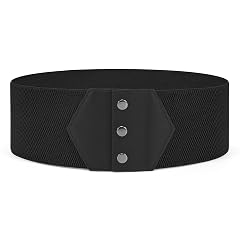 WHIPPY Women Wide Elastic Belts for Dress Snap-Button Stretch Corset Belt Ladies Stretchy Waistband