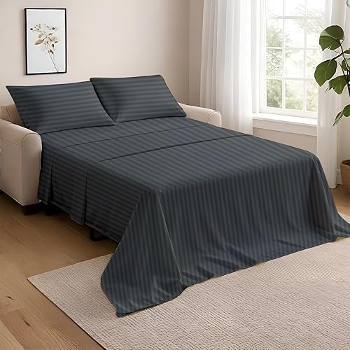 Miniatura 12 de NON Sticky cotton Sábanas para sofá cama tamaño Queen, juego de sábanas de algodón egipcio de 4 piezas para sofá cama, sábana bajera de bolsillo