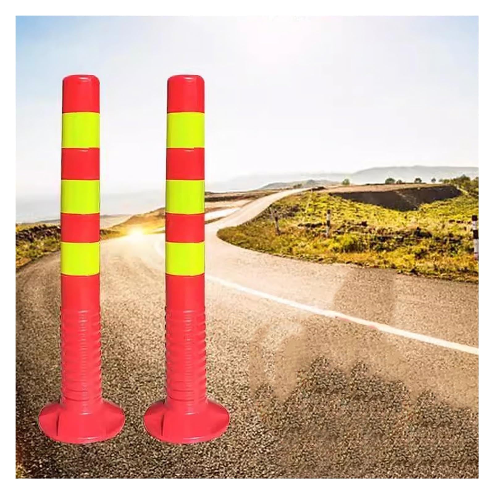 Poteau de stationnement délinéateur de trafic flexible pour éviter les chocs