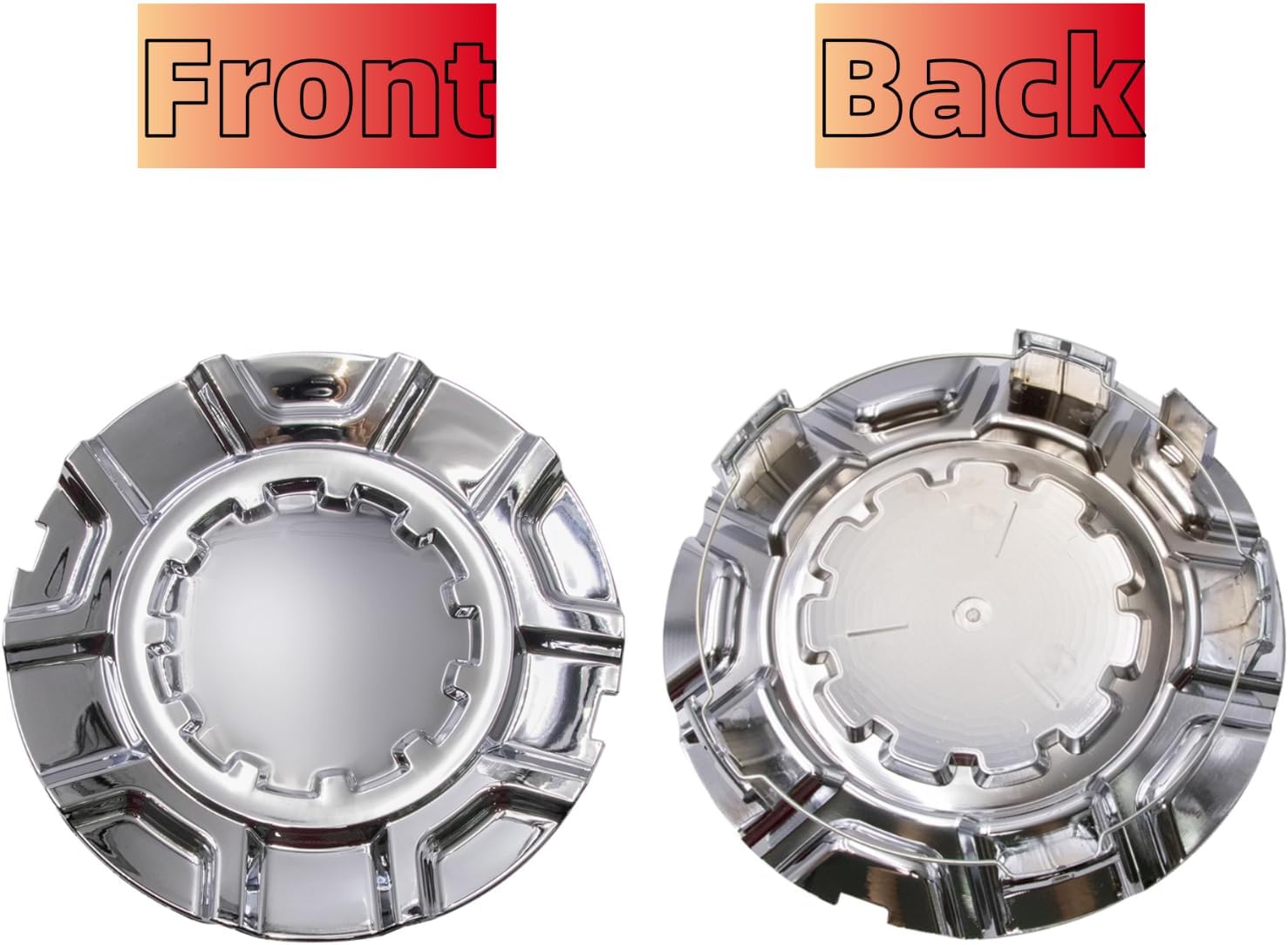 4PCS New Chrome Finished Blank Wheel Hub Center Caps for Chevy Silverado 1500 High Country 2014-2018, Fit 10-Spoke 20” Wheel, Part Number 22871243