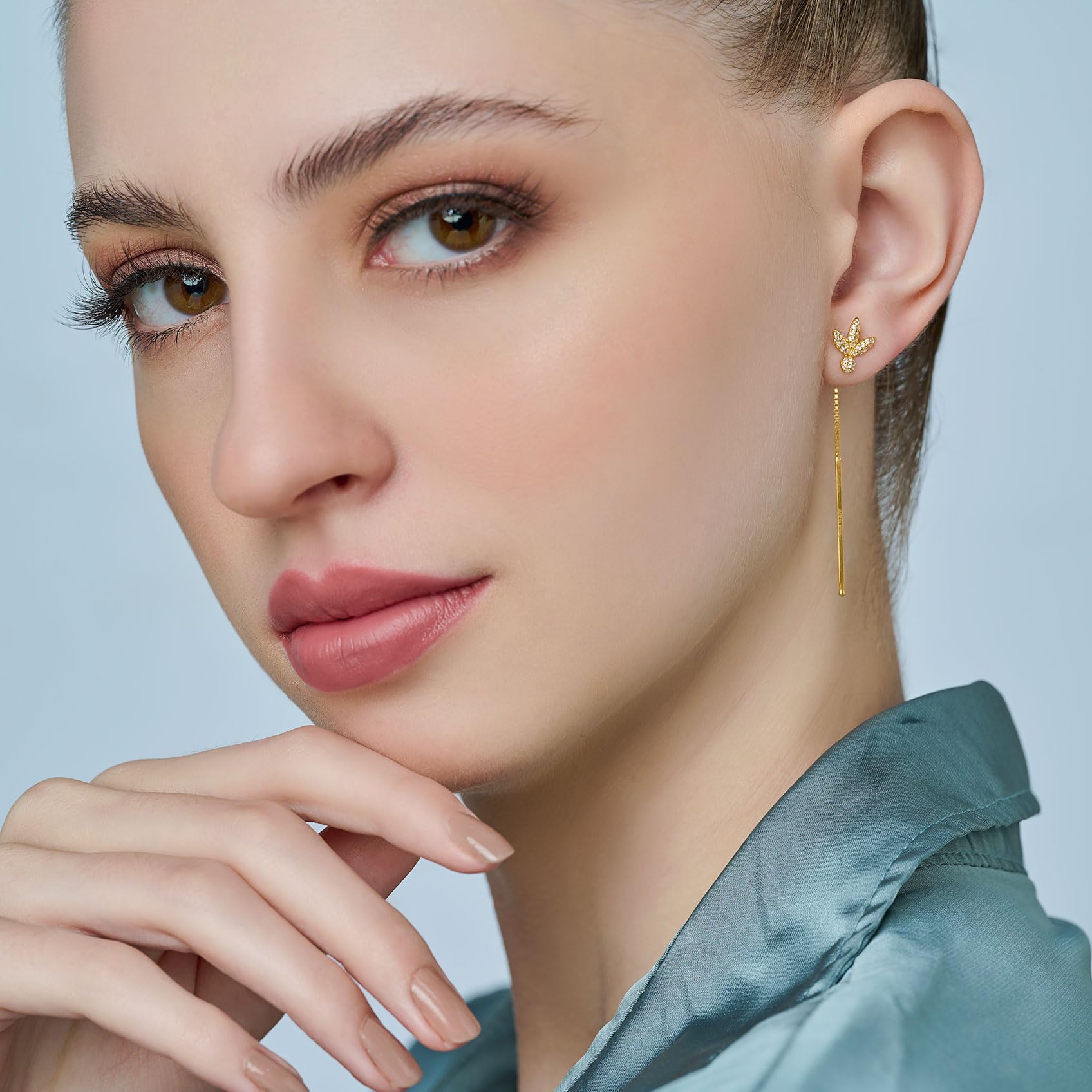 Joyalukkas 22KT Gold Floral Threader Earrings| Gift For Women & Girls |BIS &