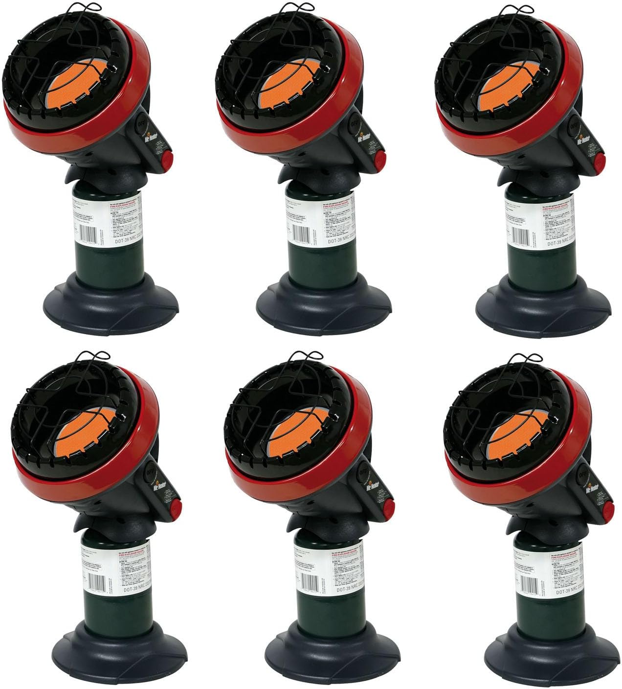 Mr. Heater F215100 Portable Little Buddy Propane Heater Bundle (6-Pack)