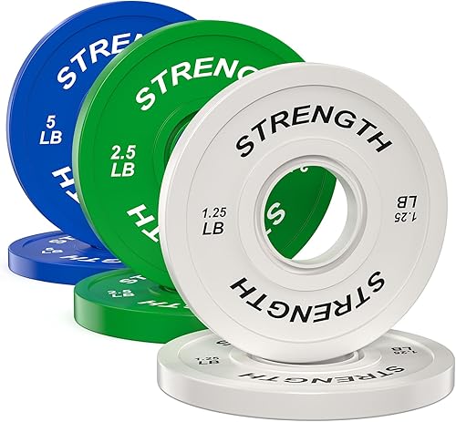 Miniatura 15 de Juego de Pesas Olímpicas de Parachoques de Goma - Placas de Barra de 2 Pulgadas para Entrenamiento de Fuerza en Gimnasio Casero Juego de 160 libras,