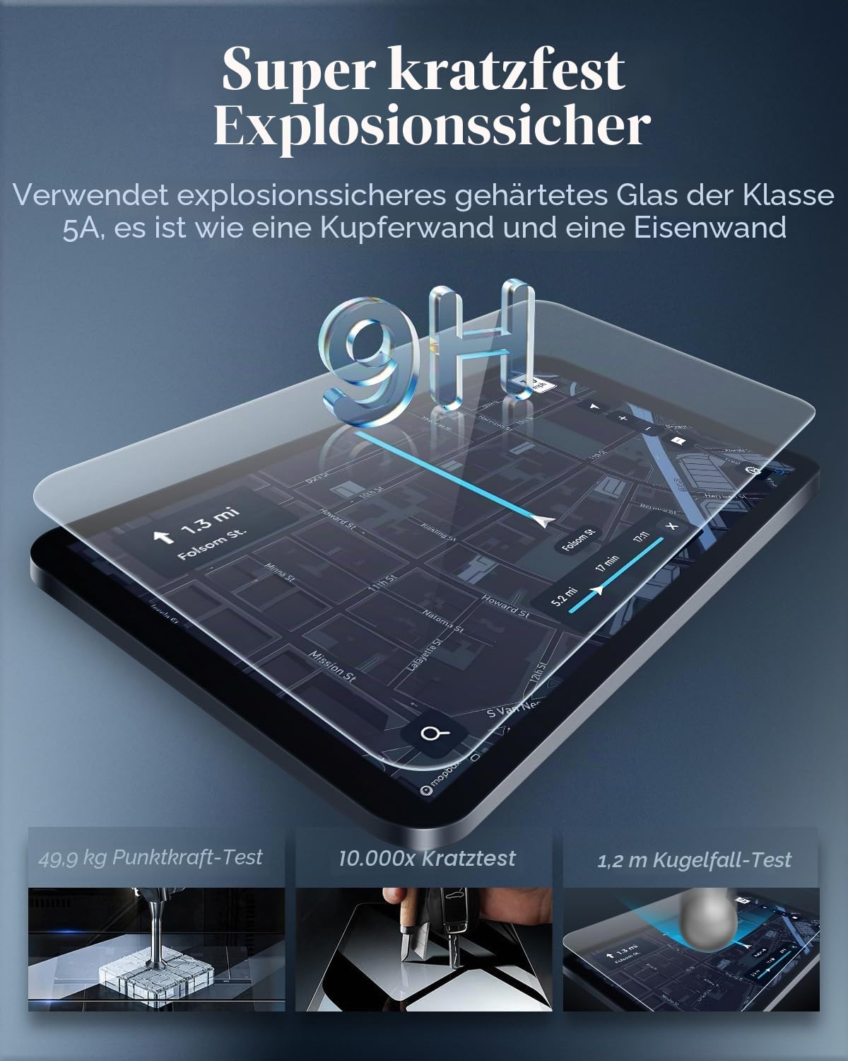 BIBIBO i3 i4 Navigation Schutzfolie, Displayschutzfolie Kompatibel mit BMW i3 i4 i5 i7 iX X5 X6 X7 XM iDrive 8 2022-2025, 9H Gehärtetes Glas Displayschutzfolie, GPS Navigator Displayschutzfolien