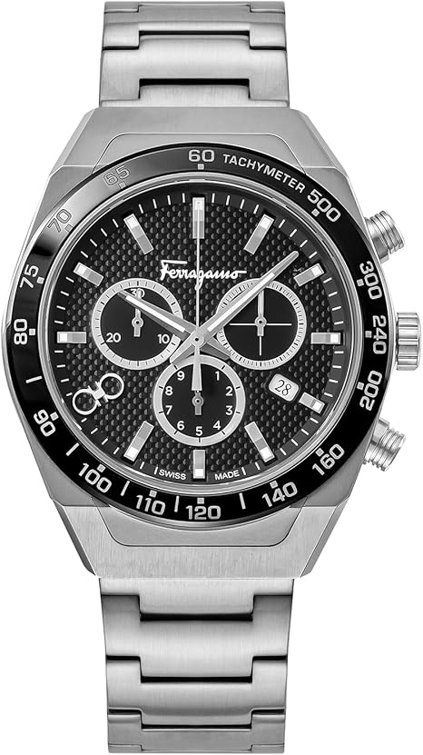 Amazon | [フェラガモ] 腕時計 SLX Chono ネイビー 文字盤 ステンレス