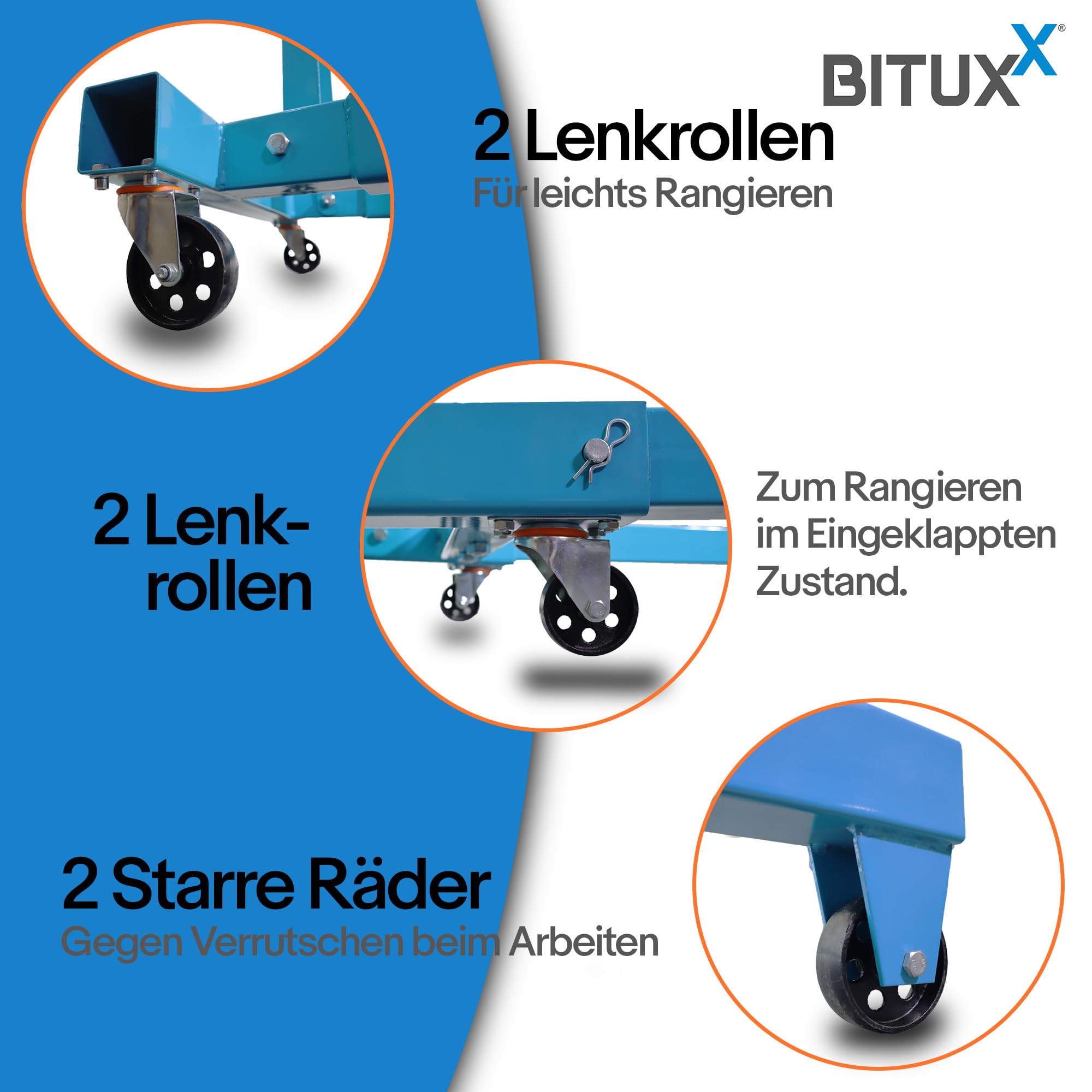 BITUXX Werkstattkran Hydraulischer Motorheber Motorkran Lastkran Hebekran Klappbar Motorhalter bis 2000 Kg