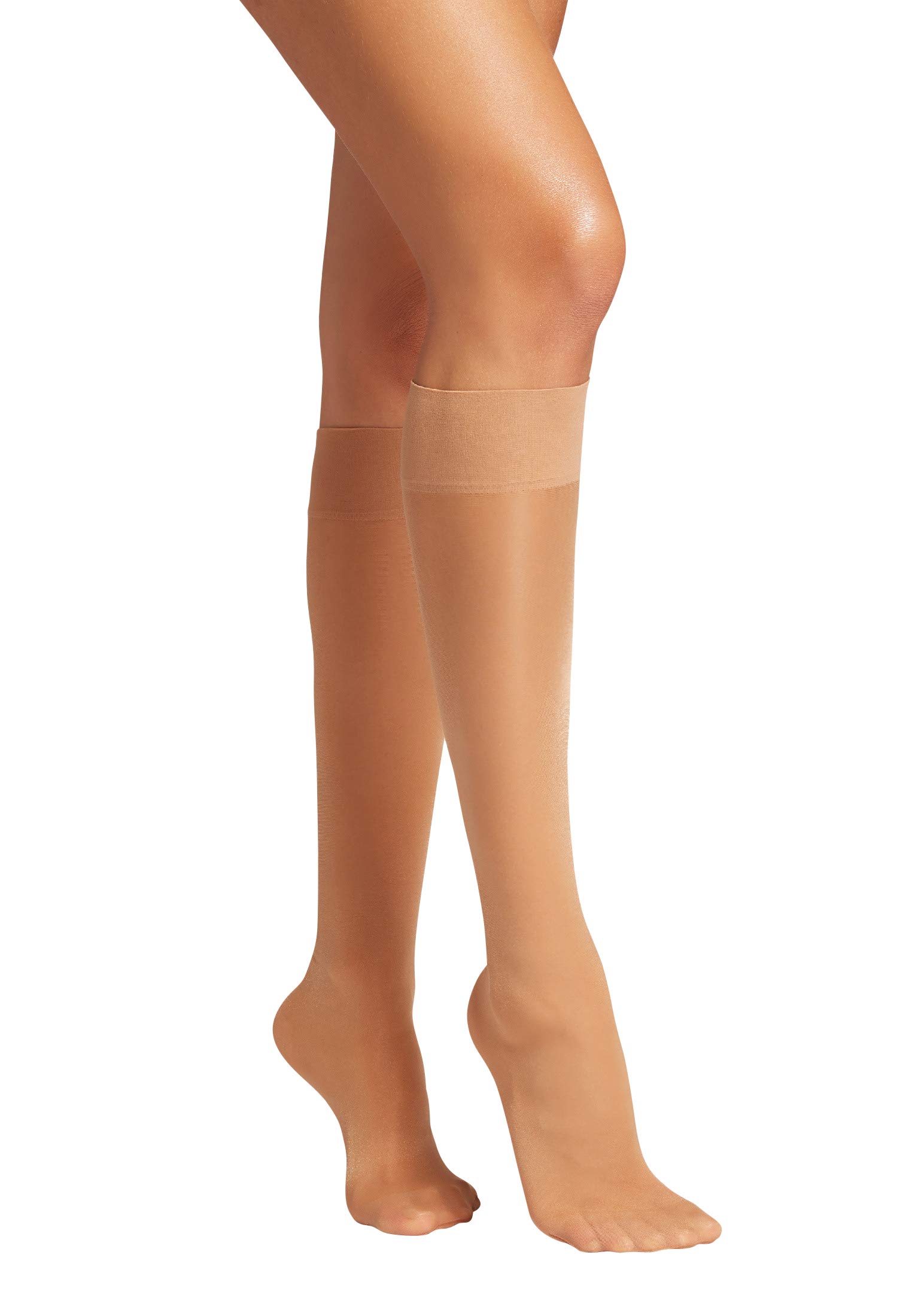 Wolford Women's Satin Touch 20 Knee-Highs Lined 20 DEN Tights, Beige (Gobi), Medium (Manufacturer Size: M)