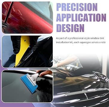 18PCS Car Window Tint Kit,Car Wrap Vinyl Installation Tools Car Wrap Vinyl | Metal Plastic Window Tint Tools with Squeegees Cutter Blades,for Car Tint Vinyl Wrap PPF & Wallpaper DIY Installation