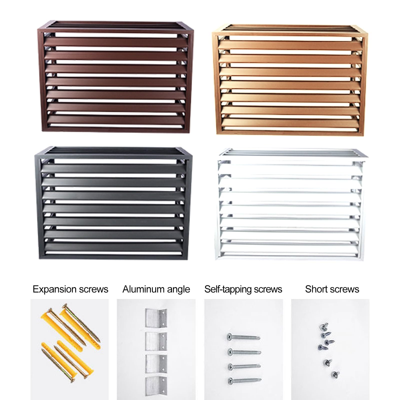 Cubierta de aire acondicionado para exteriores, protector de unidad de CA de aluminio, resistente a la intemperie, cubierta de aire acondicionado exterior
