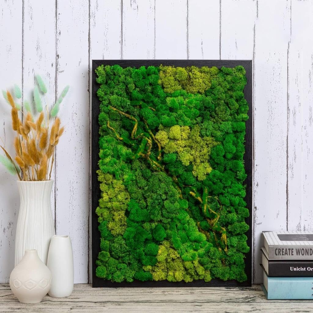 1000g Eternal Life Moss Garden Simulation Plants Home Decor Wall DIY Flower Material Mini Garden Micro Landscape Accessories(Cyan)