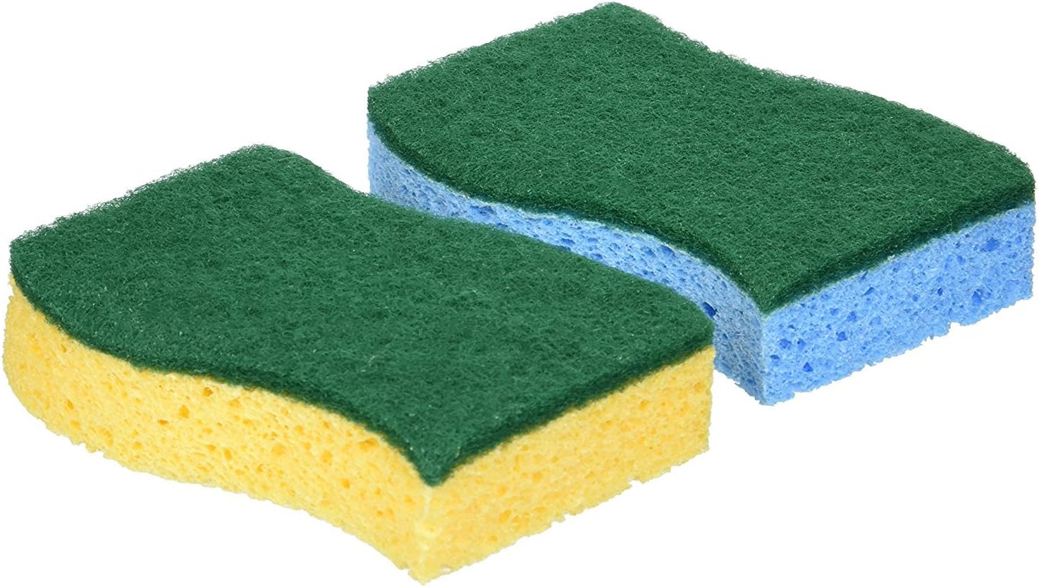 STK 20-Pack Multi-Use Heavy Duty Scrub Sponge-Never Smell Technology Viscose Sponges-100% Biodegradable & Eco Friendly-Kitchen-Bathroom-Car-Individually Wrapped
