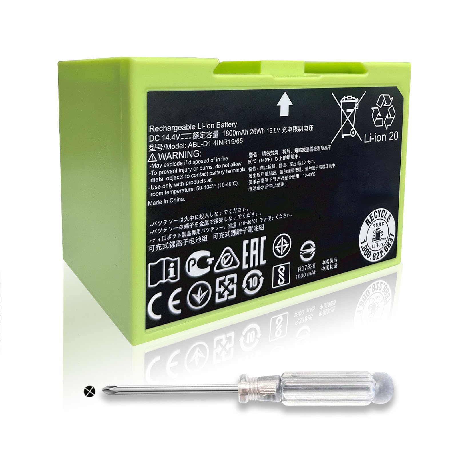 TAVZENL ABL-D1 26Wh Battery Replacement for Roomba e and i Series i6 i7158 i7+ j7 7150 7550 i8+ i3 i4 i7 i8 3150 i3+ 3550 4150 i4+ 4552 e6 e5 e5152