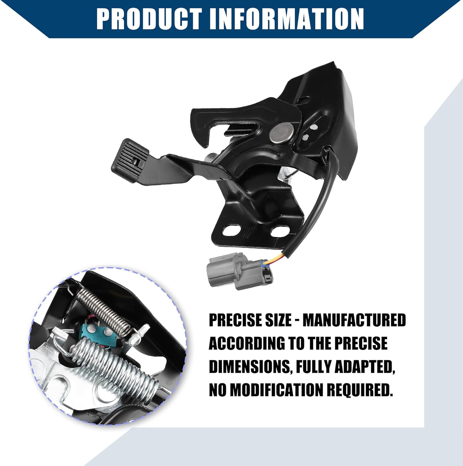 No.74120-SDA-A02 Hood Latch Assembly for Honda Accord 2003-2007 / Engine Hood Lock/Durable / 1Pcs Black