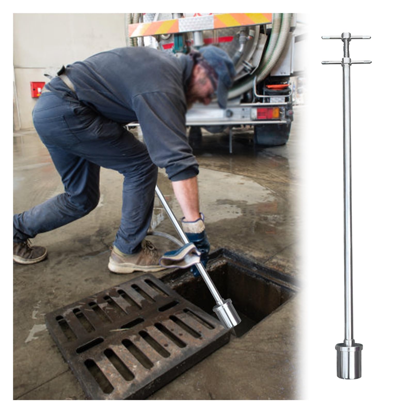 Water Sampler Dipper 1.5ft/ 3ft/ 5ft Long, Large Bucket Viscous Liquid Sampling Probe Beaker 304 Stainless Steel, High Temperature Resistant Commercial Oil Sampler Ladle(1000ml,L 1 m/3.3 ft)