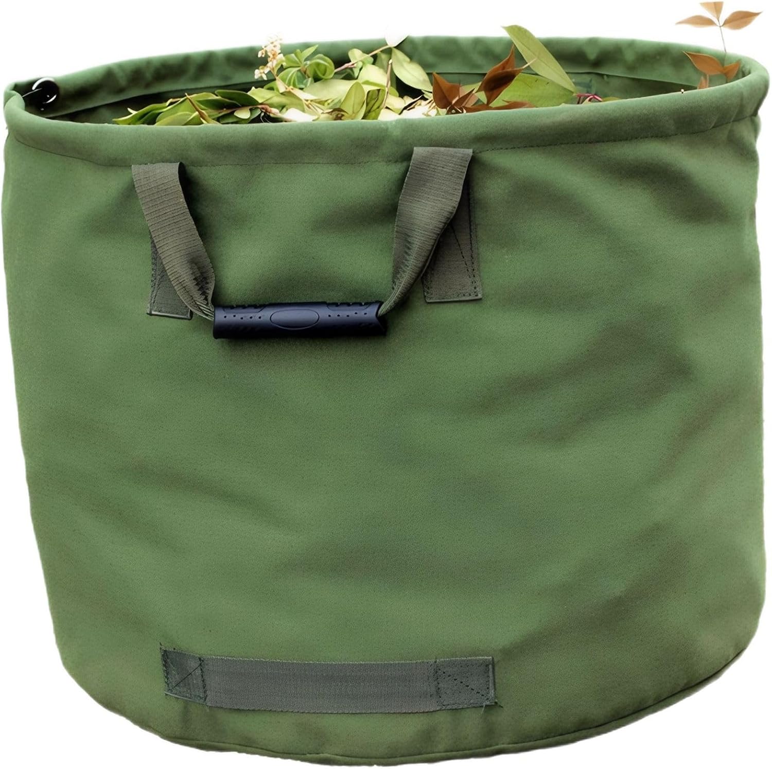 Leaf Collection Bag for Garden Debris and Yard Waste - Cotton Lawn Leaf Carrier with Reinforced Handles