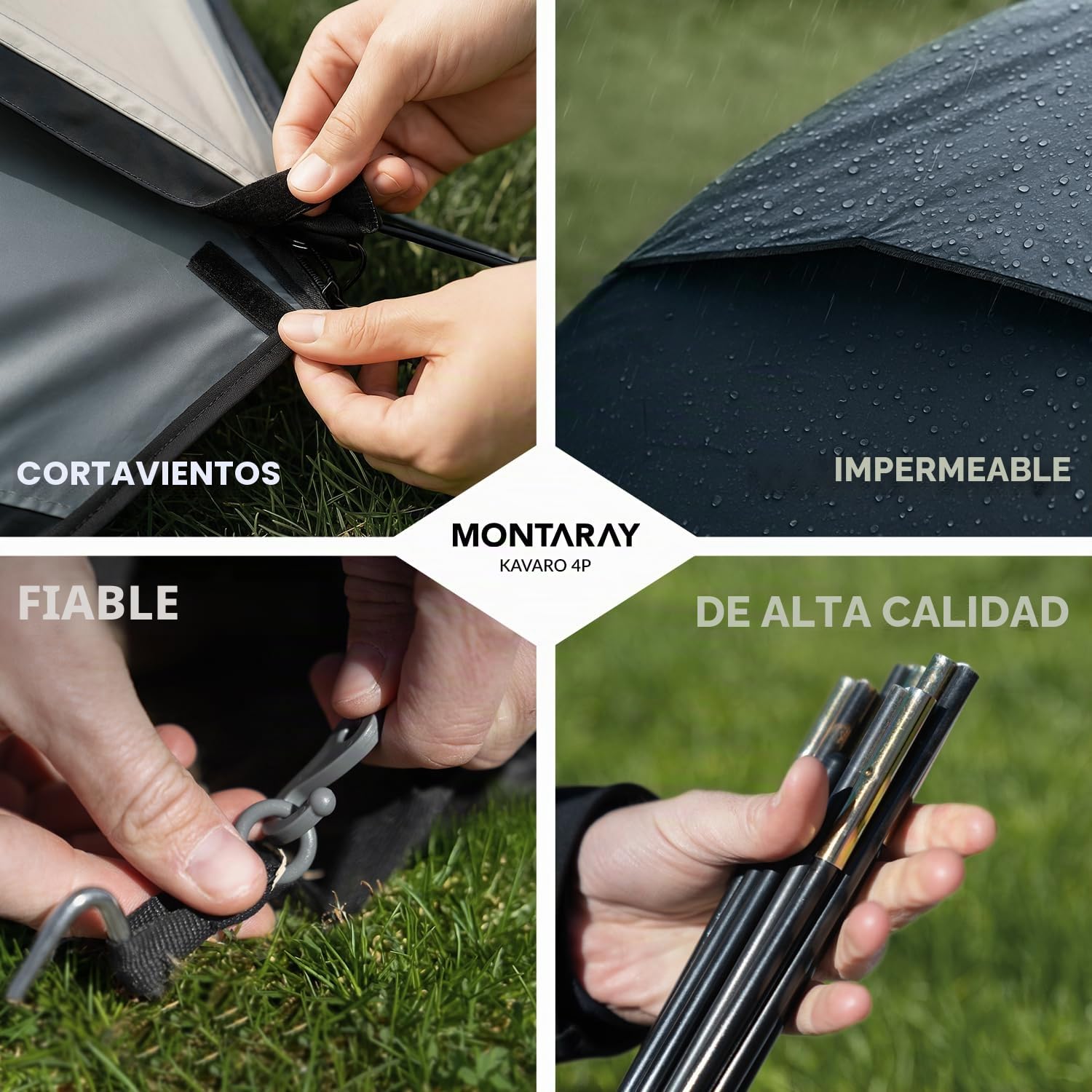 Tienda de campaña para 2 y 4 personas, doble pared, con protección contra mosquitos, montaje rápido, impermeable, resistente al viento y transpirable, ligera, plegable, incluye bolsa de