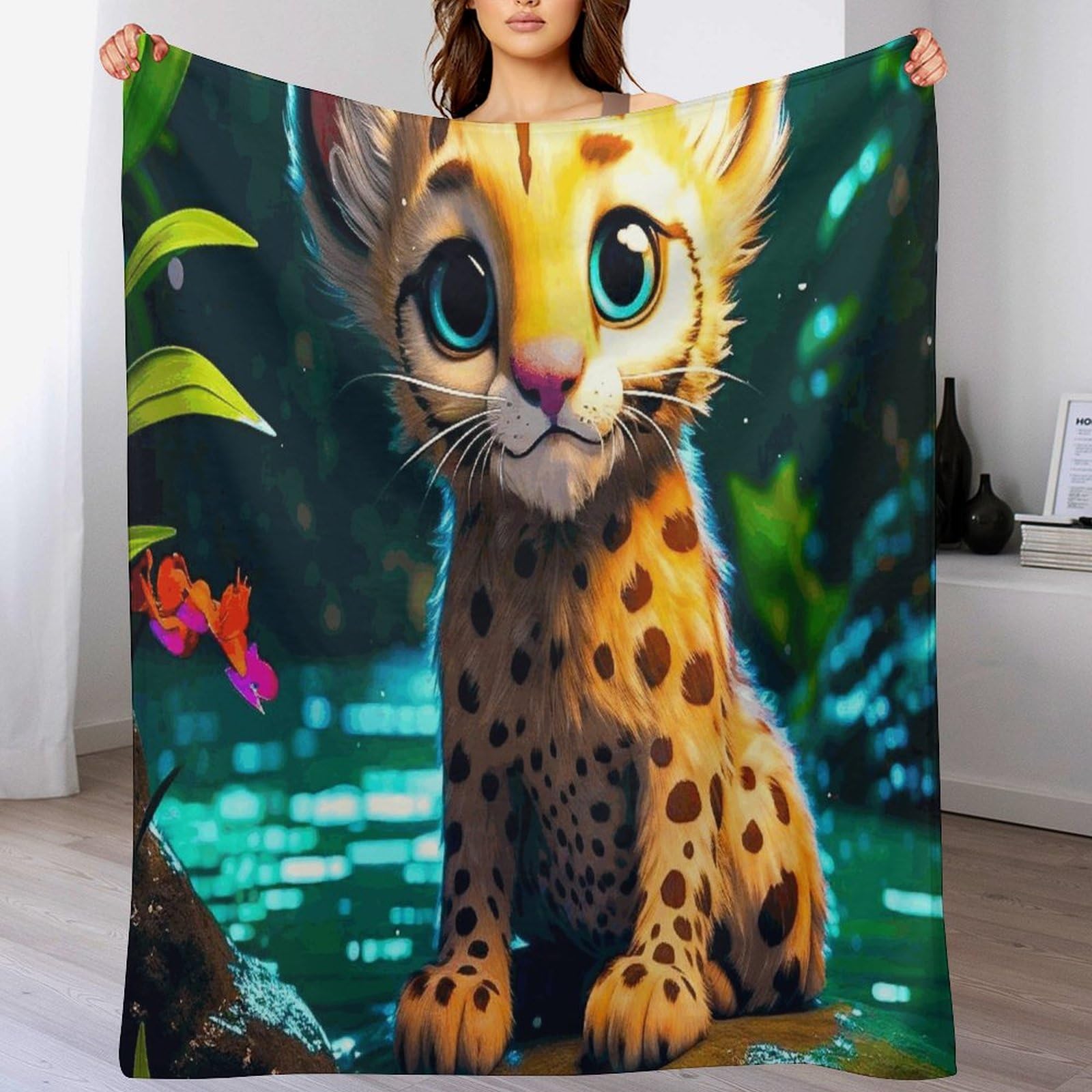 Couverture léopard en peluche ultra luxueuse et flannel chic