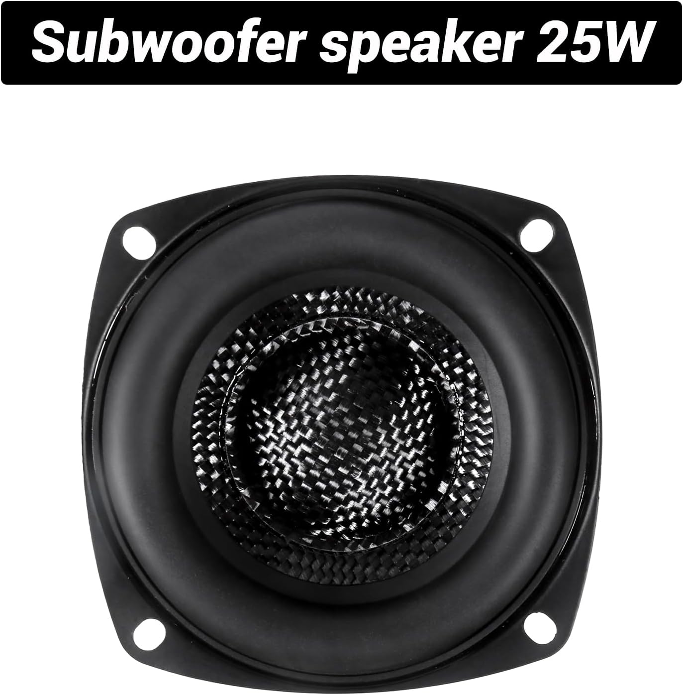 2Pcs 3 Inch Glass Fiber Cone Subwoofer Woofer Speaker 4 Ohm 25W HiFi Sound Powerful Low Frequency Bass for Home Audio