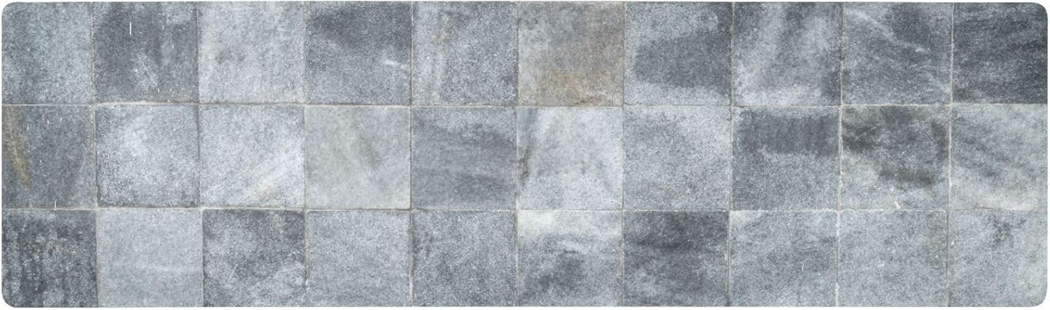 2 in 1 Table Runner Trivet for Hot Pots and Pans Heat Resistant Non Slip Waterproof 39 x 12 Inch Decorative Table Protector for Kitchen Countertop Marble Grey