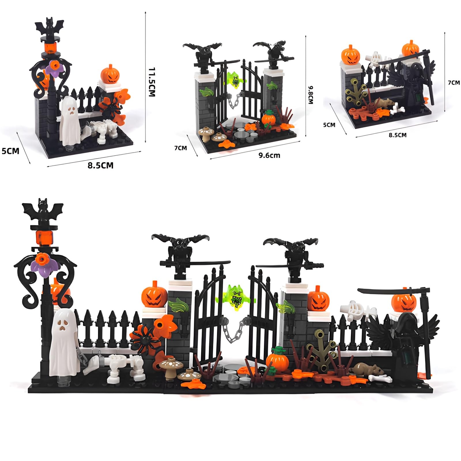 Friedhof Bausteine Bausatz, Gruseligen Totenhof Szene Model Halloween Dekor