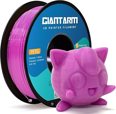 27 – GIANTARM PETG Filament 1.75, 3D Printer Filament PETG 1kg(2.2lb), Toughness Enhanced, Dimensional Accuracy +/-0.02mm, Vacuum Package (Pink)