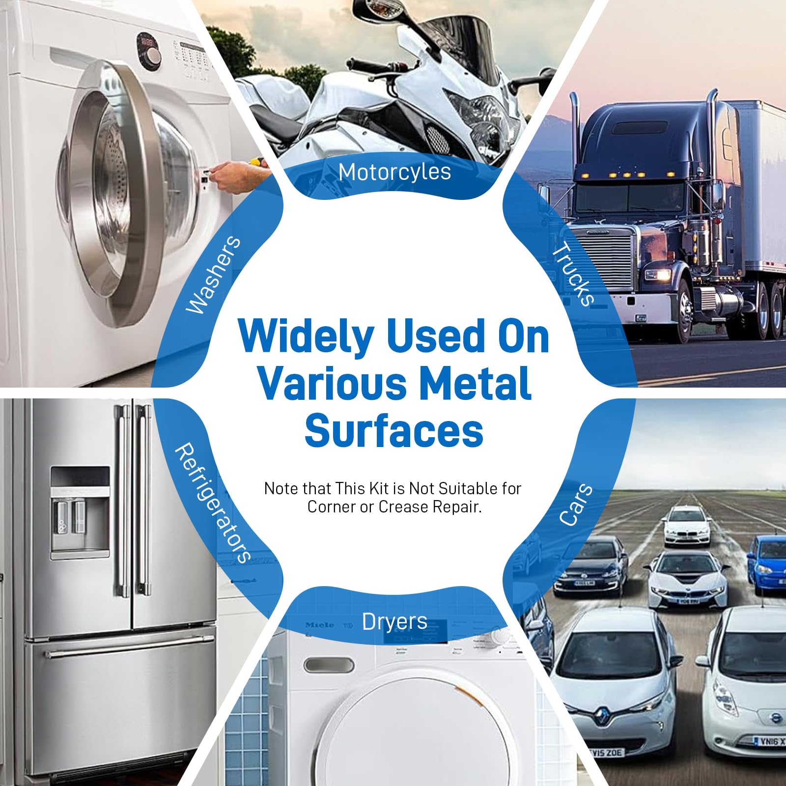 97pcs Dent Puller Kit, Car Dent Puller for Dent Removal, Paintless Dent Removal Kit with Golden Lifter, Bridge Puller, Slide Hammer T-Bar, Dent Remover Tool for Car Refrigerator Door Ding Repair