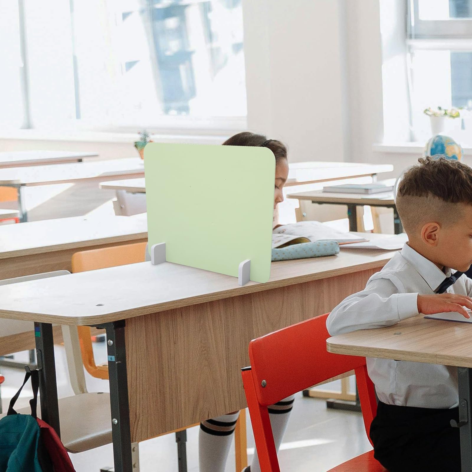 NUOBESTY 5 Sätze Trennwand für Schreibtisch Sichtschutzplatte Tragbare Absperrung Für Arbeitsplatten Trennwand Schreibtisch Niesschutz für Schule Büro Bibliothek