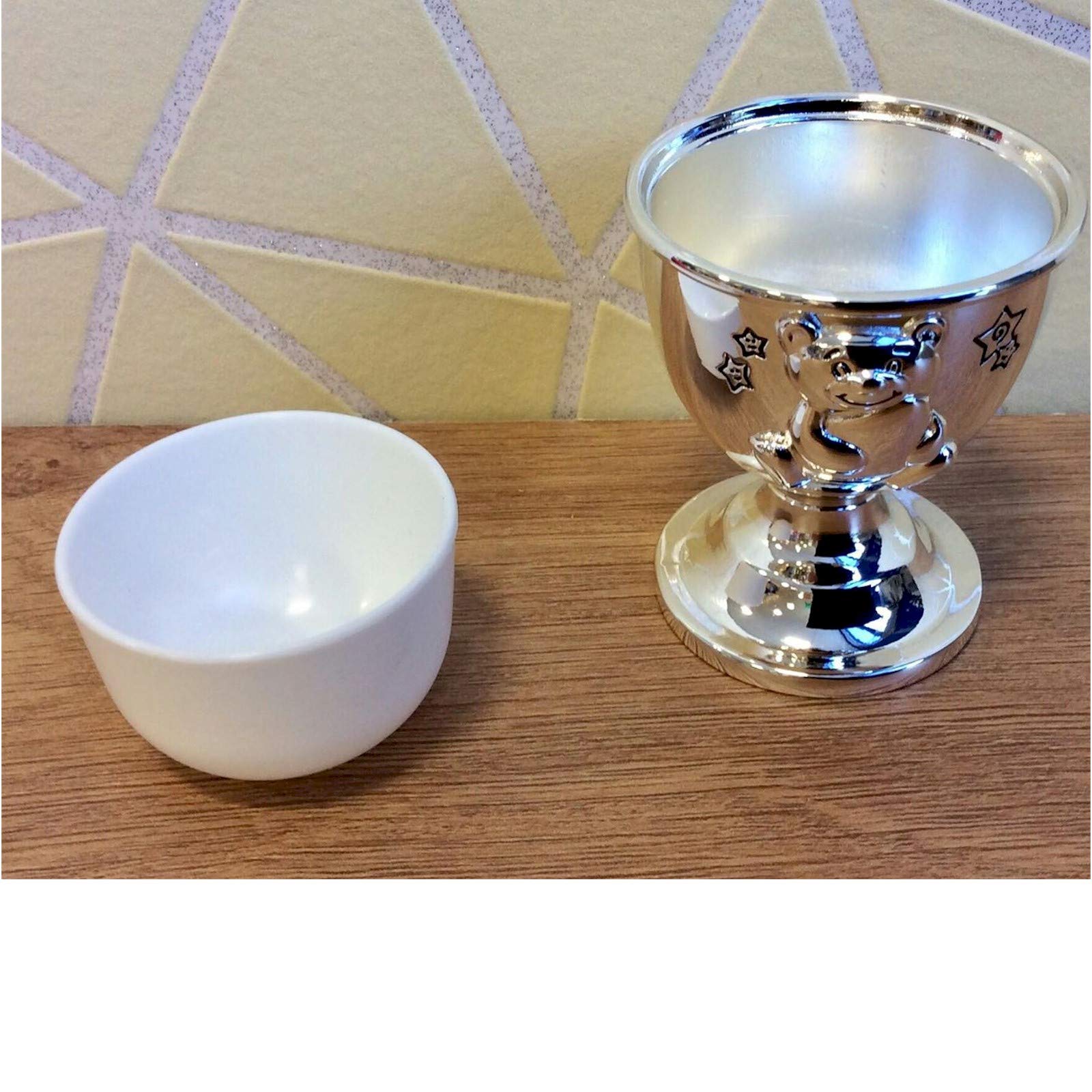 Silver Plated Egg Cup, Spoon and Napkin Ring - Image 3