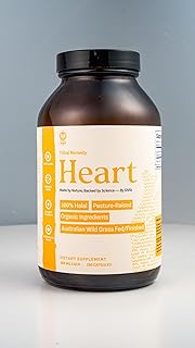 Pure Australian Beef Heart Supplement (Capsules) – Halal, Organic, Grass-Fed – Rich in CoQ10, B Vitamins, and Essential Nutrients – Dehydrated – 180 Capsules