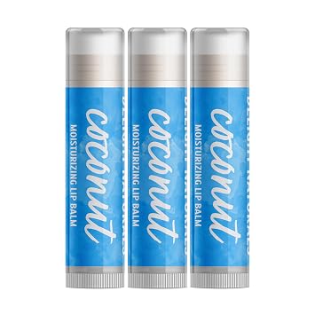 Delight Naturals Coconut Lip Balm - Three Pack