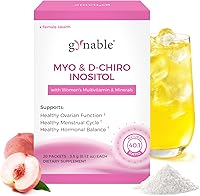 Vista 1 de Gynable Pregina Myo-inositol & D-Chiro Inositol en polvo para mujer, apoyo de la fertilidad del SOP, equilibrio hormonal, ciclos regulares, ácido