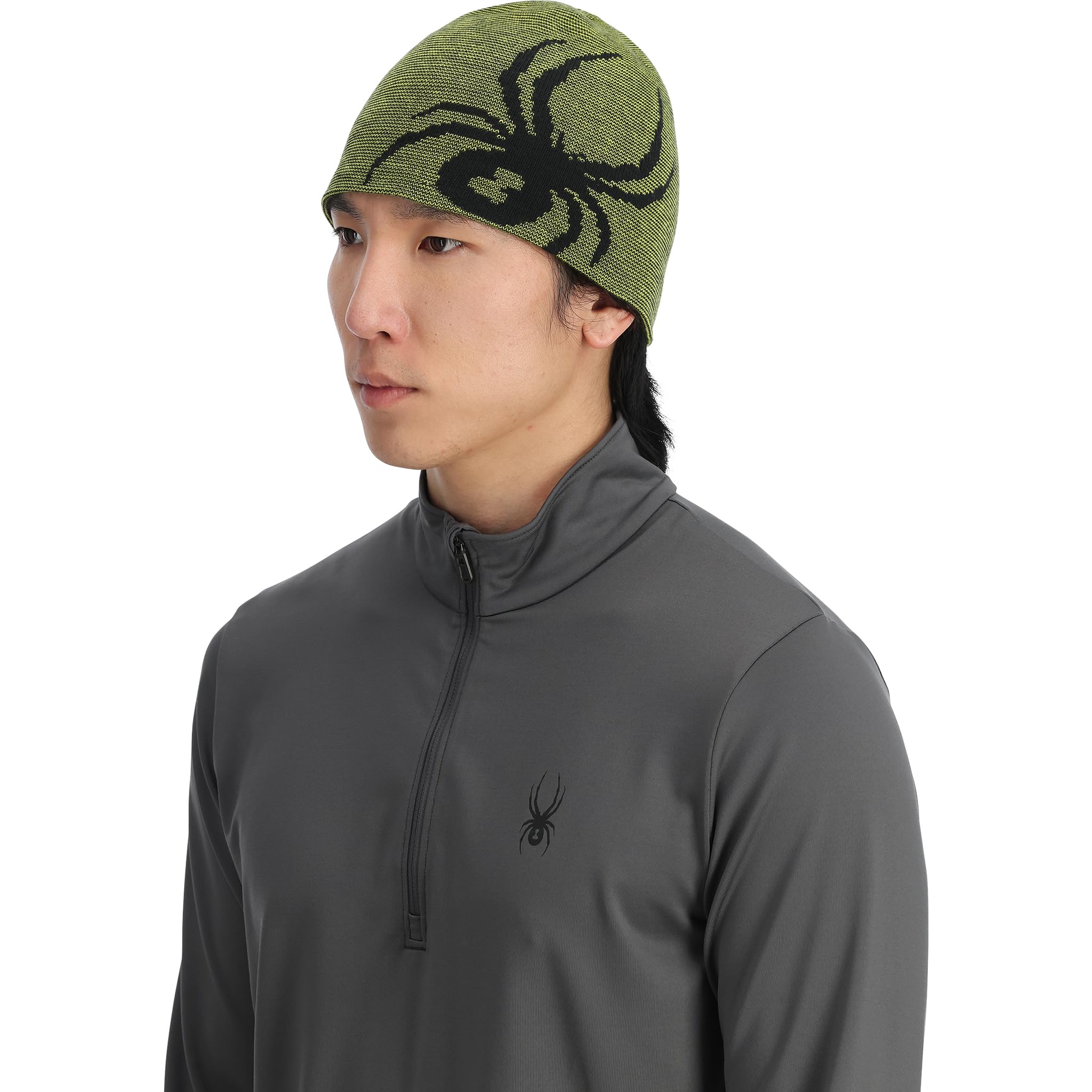 Spyder Reversible Innsbruck HAT, Men's, Acid Yellow, One Size