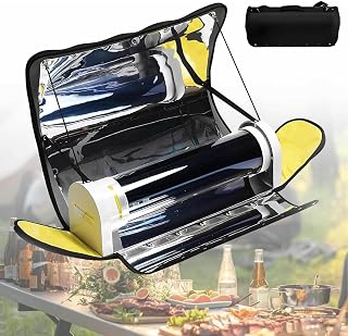 Cocina solar, horno solar portátil de 4,5 L, gran capacidad, cocina de camping al aire libre con termómetro para 4-5 personas, mochileros, senderismo