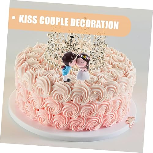 Miniatura 7 de Homoyoyo Magdalena 1 par de figuras miniatura para parejas, muñecas de pareja de besos, mini resina para niños y niñas, muñecas de boda para