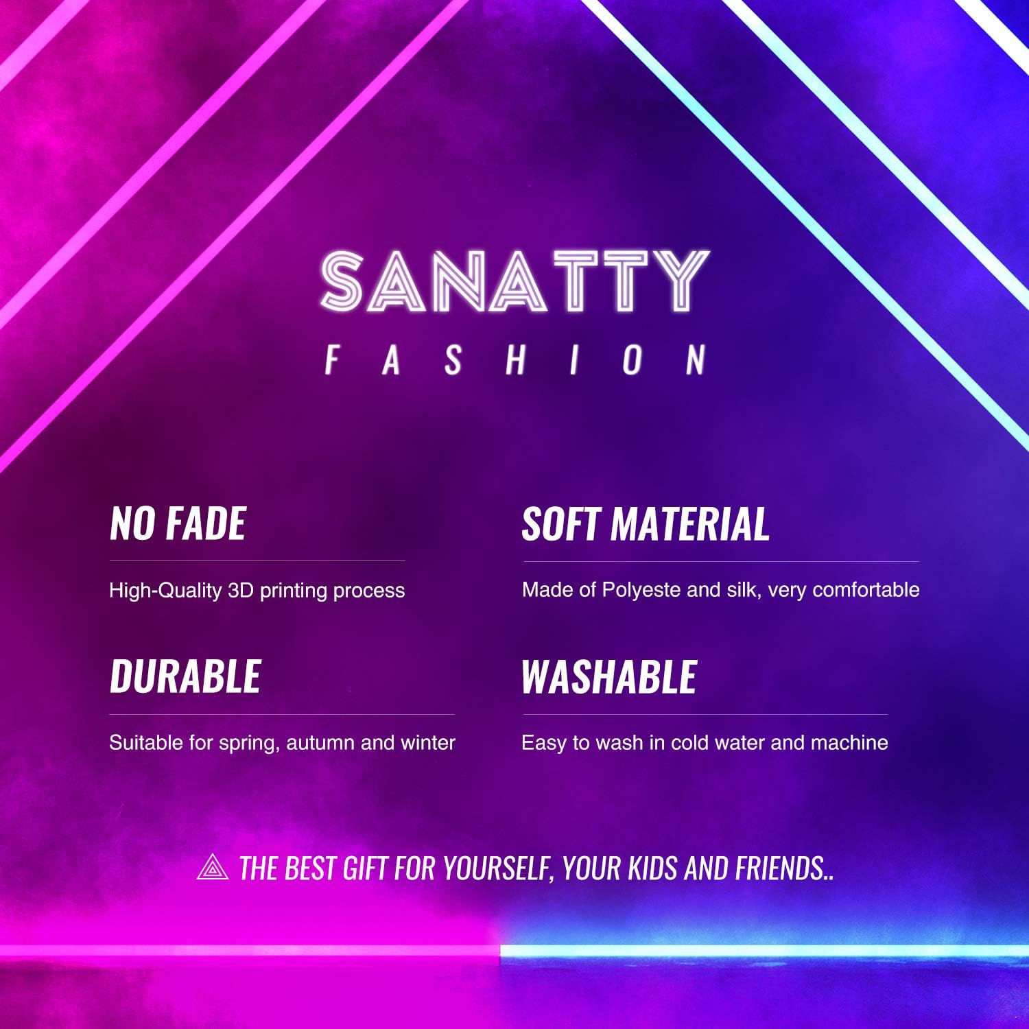 sanatty Unisex Hoodies 3D Print Galaxy Pullover Hooded Sweatshirt Hoodies with Big Pockets for Men, Teen Boy, Women - Image 7