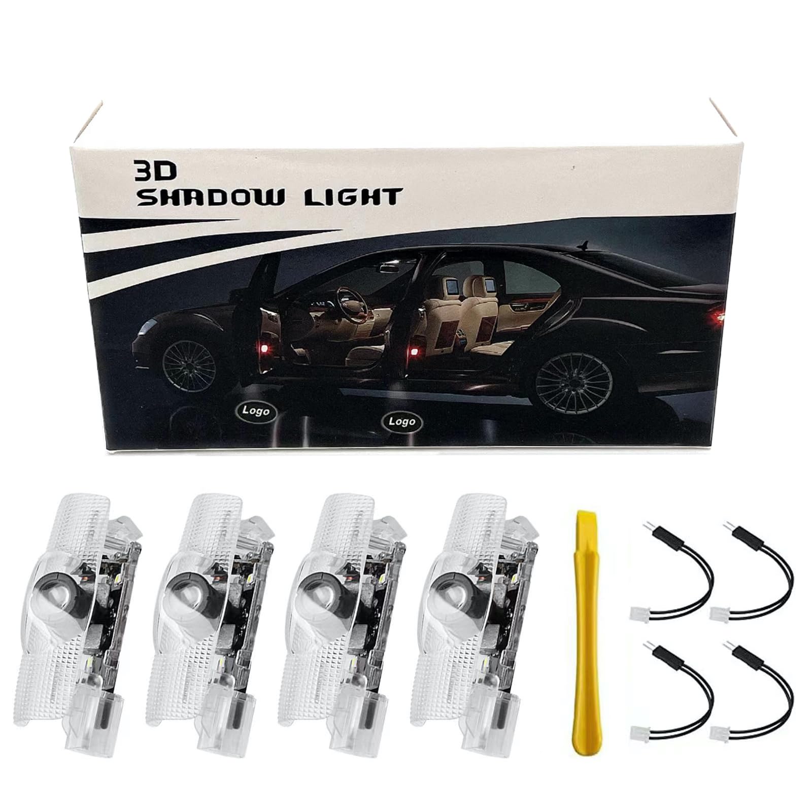 4Pcs HD Car Welcome Light LED Door Logo Lights for RX ES GX LS LX is RC GS UX car Accessories Car Door Light Logo Car Door Lights Logo Projector HD Ghost Shadow Light