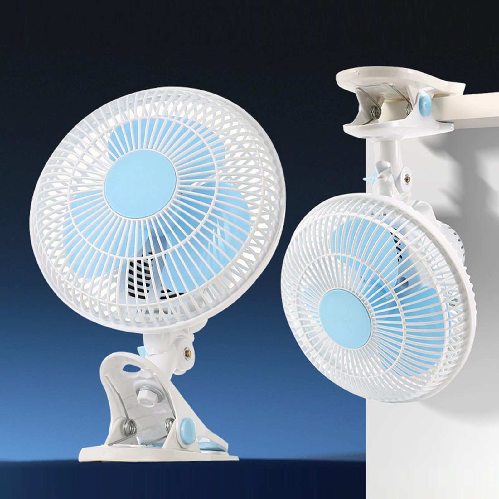 Generico Ventilatore a Clip da 9" –Mini Ventilatore Portatile da scrivania con Morsetto,Ventilatore Portatile con Spina e 2 velocità,Testina Regolabile e Girevole, per casa, Ufficio, Comodino, Cucina |