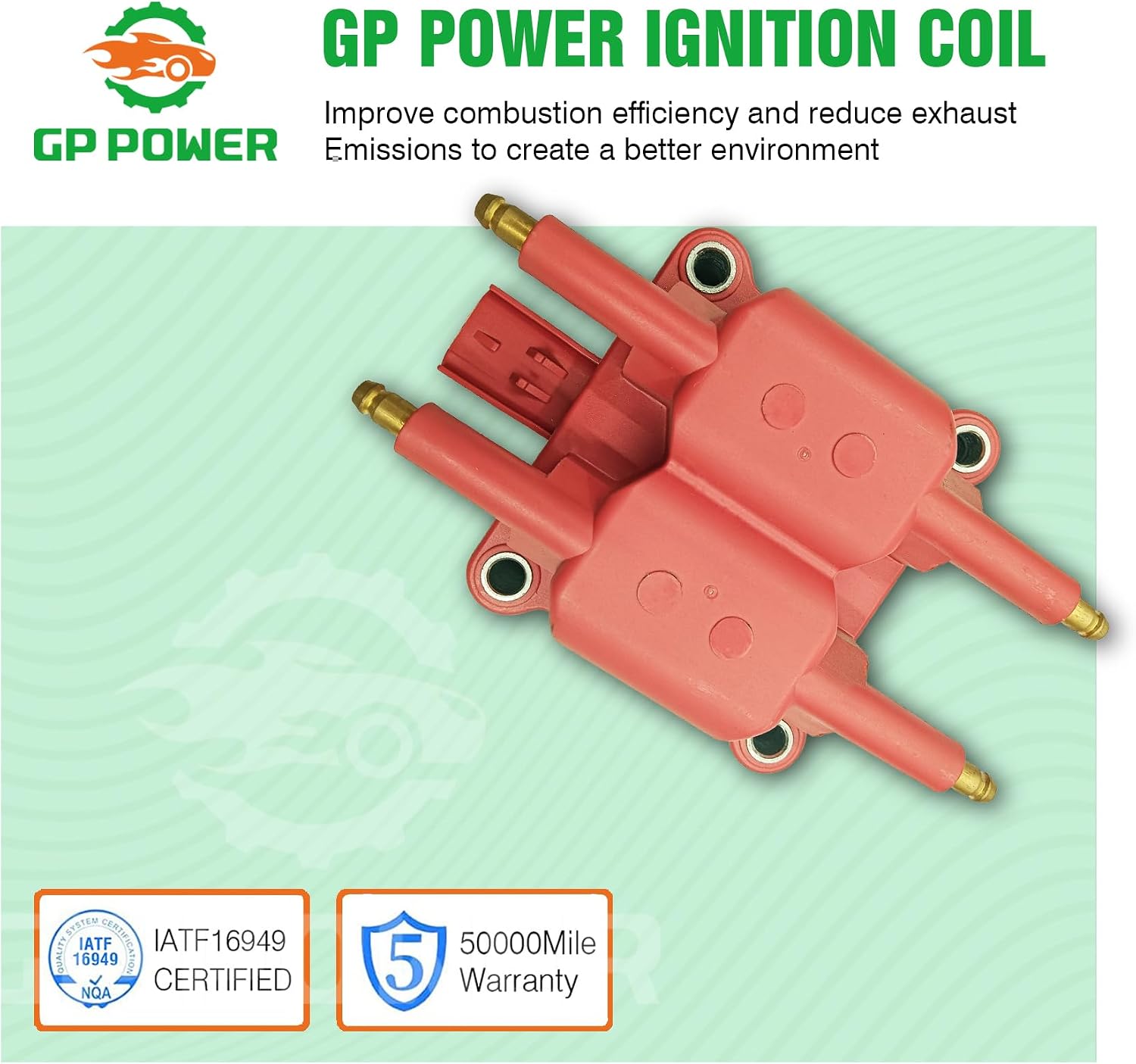 Ignition Coil Pack UF403 Compatible with Chrysler Dodge Jeep Eagle Plymouth Mitsubishi Neon Sebring Avenger Eclipse Voyager TJ Viper Mini Cooper R50 R52 R53 1.6L 2.4L 2.0L L4 8.0L 8.3L V10