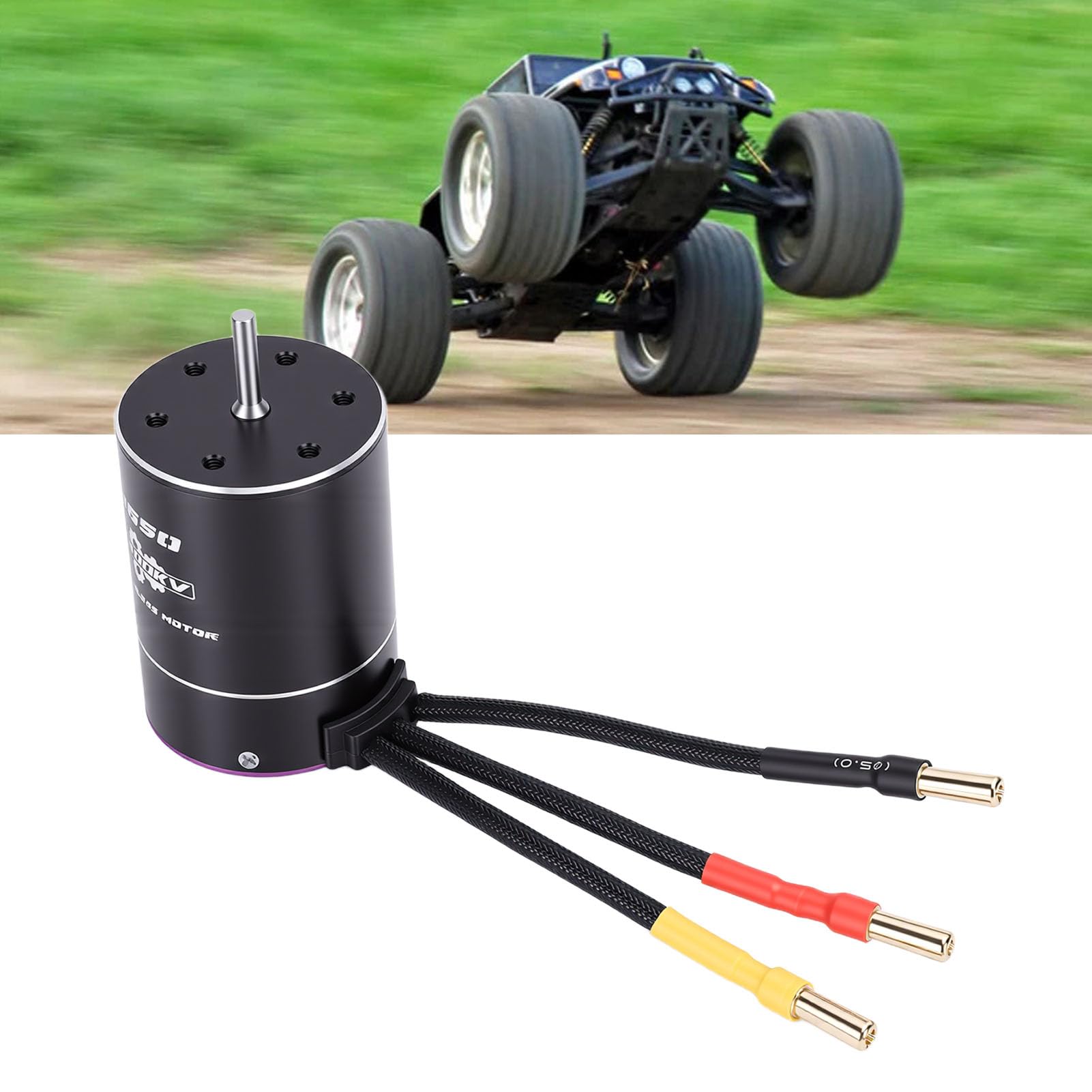 Motore Spazzolato Regolatore di Velocità, 6400 KV 46080 Giri/Min in Lega di Alluminio in Rame per Auto RC Camion Barca
