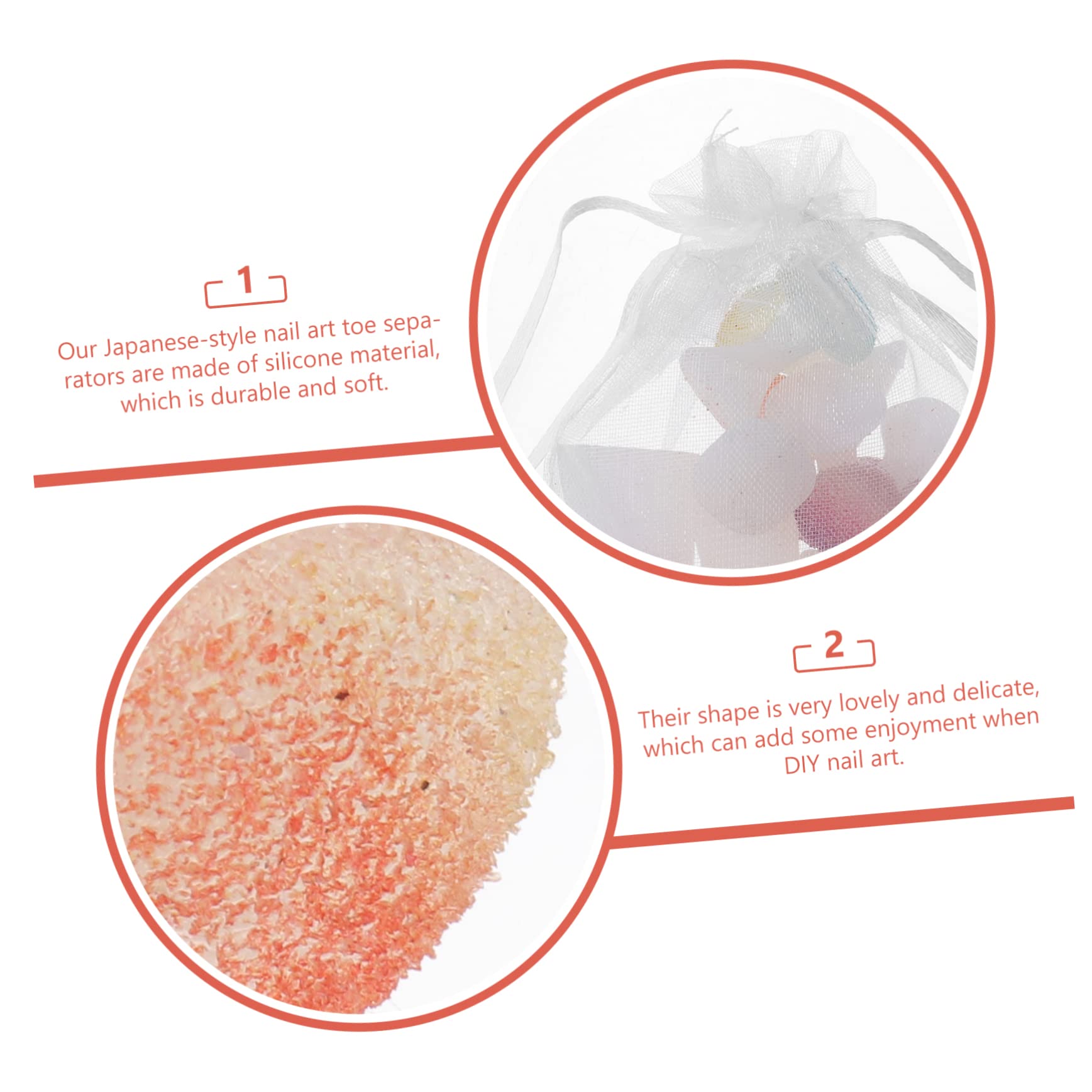 Healvian Silicone Toe Spacers for Bunions 16pcs Toe Separators Nail Art Ornament for Women