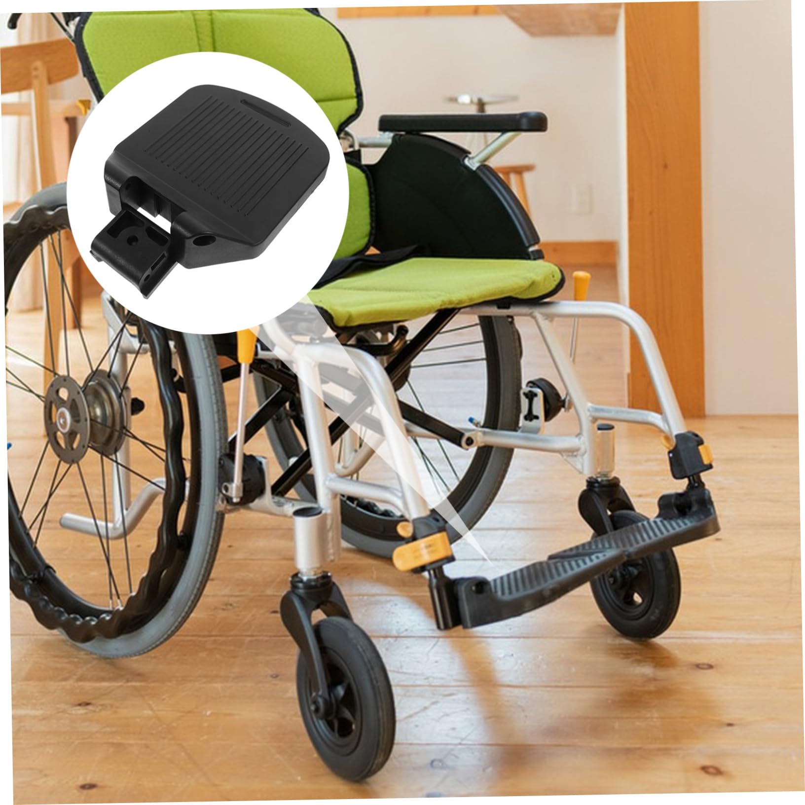 FRCOLOR 2 Reposapiés Ajustables para Silla de Ruedas Almohadilla Antideslizante y Soporte de Pa, Accesorios Confortables para Personas Edades