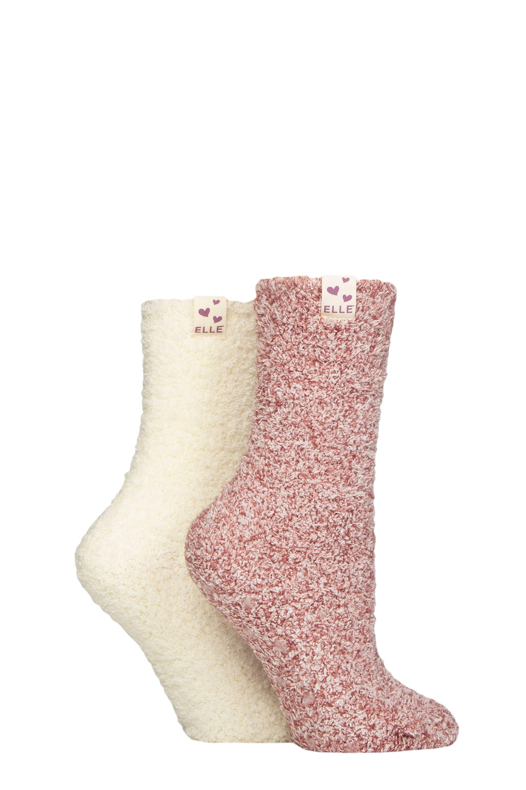 Elle Women's Cinnamon Bed & Slipper Socks - Soft, Cosy & Warm In Many Colours For Home And Lounging, A Gift Idea For Christmas Pack Of 2 Size 4-8
