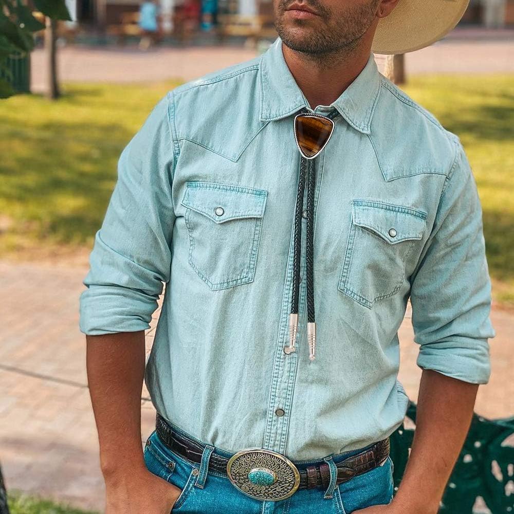 Turquoise Bolo Tie For Women Buy KDG Nature Agate Triangle Shape Western Cowboy Celtic Black Stone 500x660 5 Bolo Ties