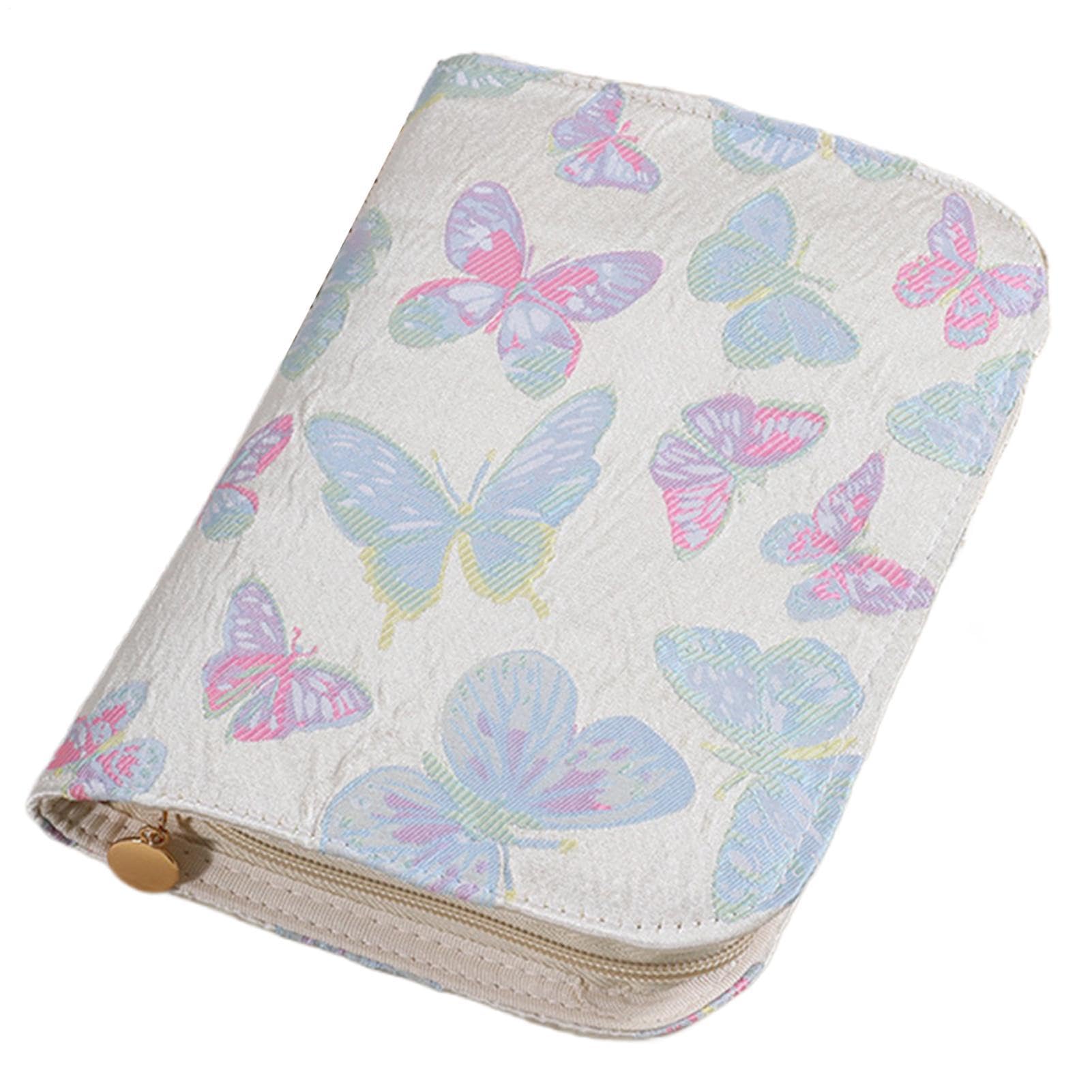 Carnet rangement bijoux avec 5 pages détachables en velours doux et classeur d'anneaux transparents