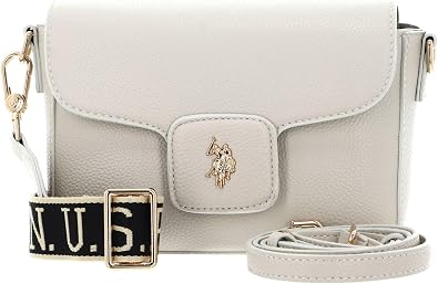 U.S. POLO ASSN. New Mansion Flap Crossbody Bag Cream White, Cream White, One size
